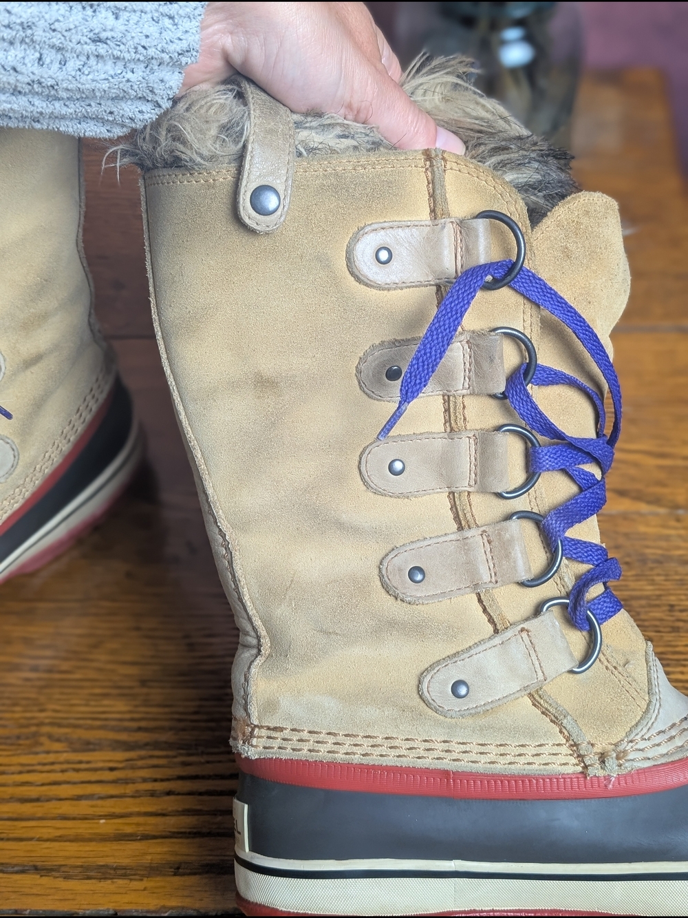 Sorel Joan of Arctic Waterproof Winter Snow Boots Tan Fur Women’s Size 6 - Picture 12 of 15